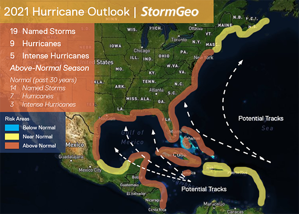 2021 hurricane outlook StormGeo