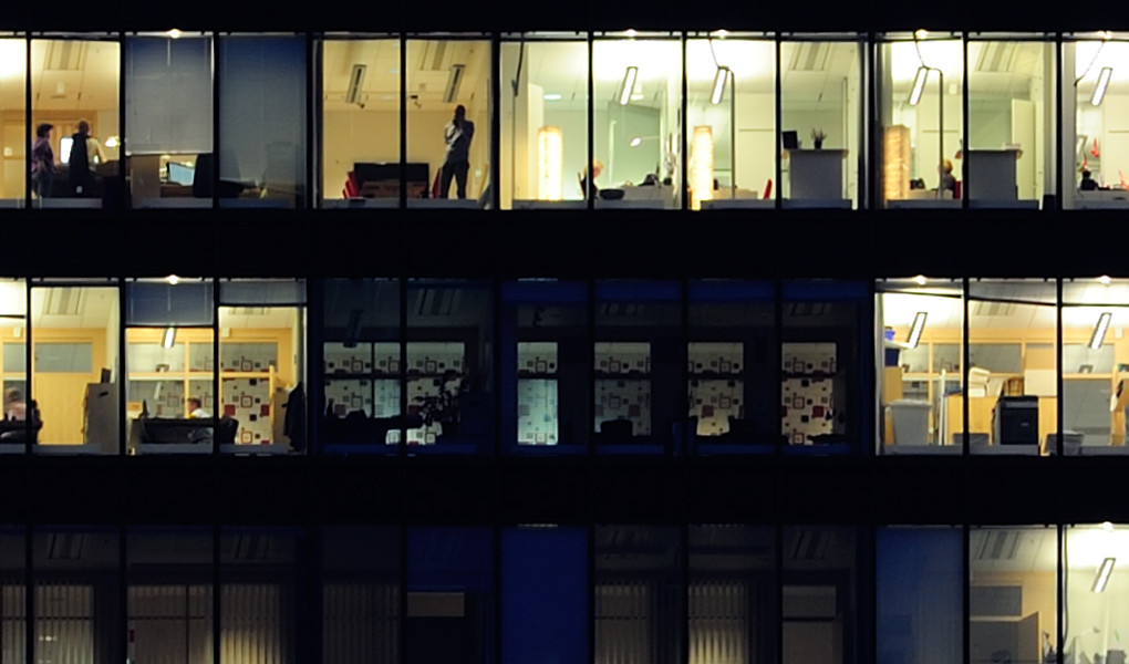 office windows at night3
